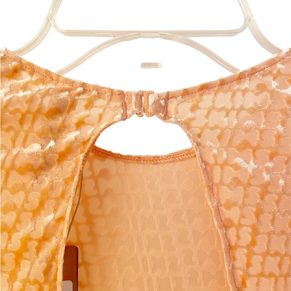 Skims Velvet Stirrup Onesie Logo One-piece Jumpsuit Peach Plus Size 2X New - Picture 11 of 15